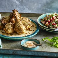 Harrissa and Dukkah Roast Chicken Drumsticks